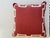 Custom made pillow crafted of Kravet coral pink linen. Embellished with inset fretwork banding and flange. A perfect pop...