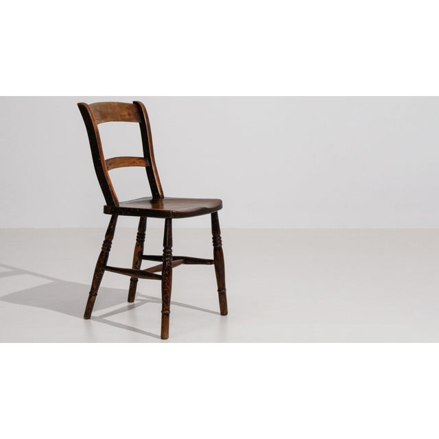 19th Century France Brown Wood Lounge Chair For Sale - Image 10 of 10