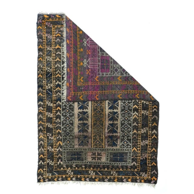 Vintage Balouch Rug 3'3'' x 4'8''.