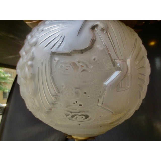 Metal Muller Freres Luneville Globe Ceiling Light For Sale - Image 7 of 14