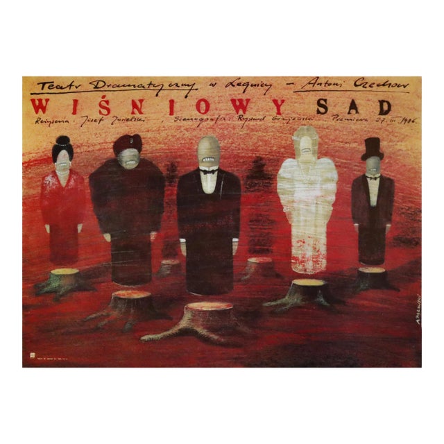 1993 Polish Theater Poster - Wiśniowy Sad (Cherry Orchard) For Sale
