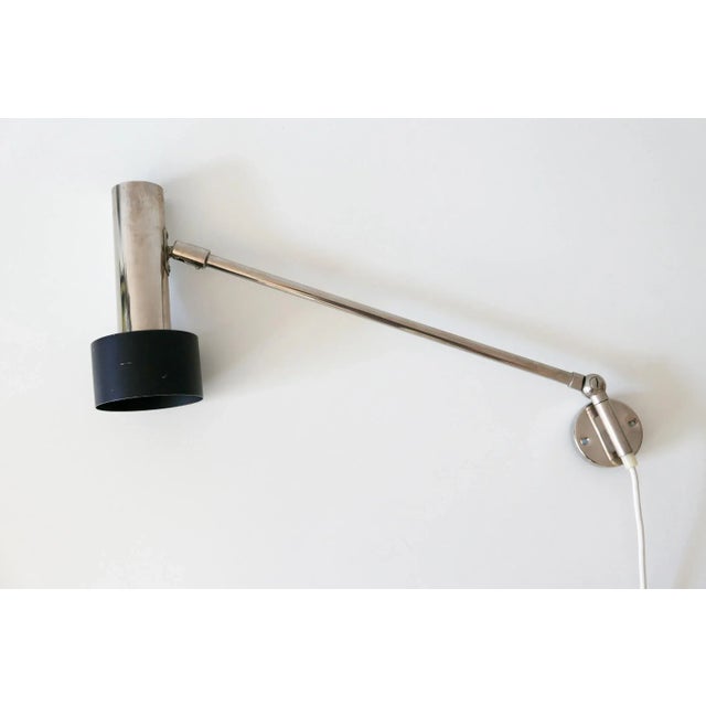 Black German Aluminum and Metal Sconce from Beisl, 1960s For Sale - Image 8 of 15