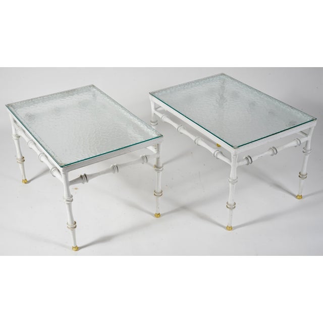 Vintage Faux Bamboo Side Tables in the Style of Phyllis Morris For Sale In Miami - Image 6 of 7