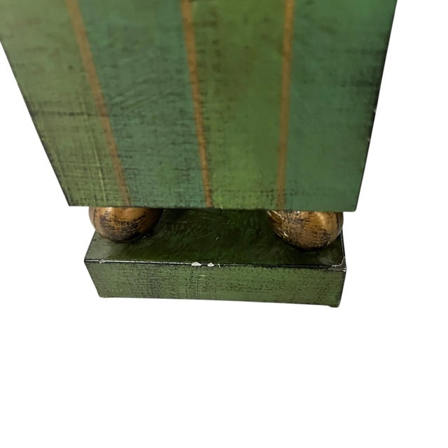 Metal Vintage Metal Tole Vases - A Pair For Sale - Image 7 of 9