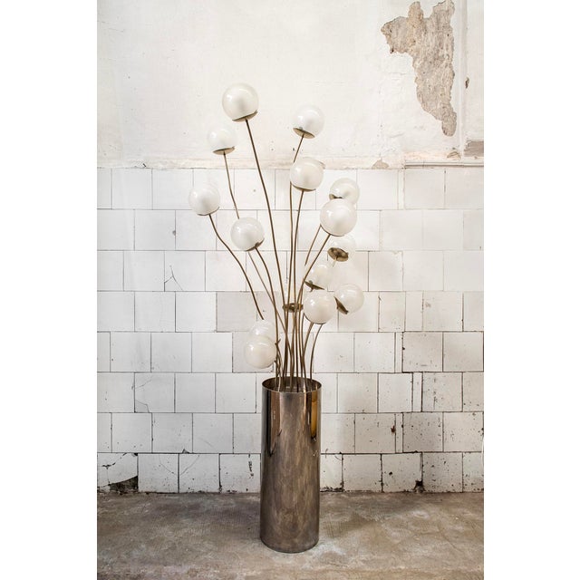 1970s 1036/15 Floor Lamp in Glass and Chromed Metal by Pia Guidetti Crippa for Luci, Italy, 1970s For Sale - Image 5 of 5