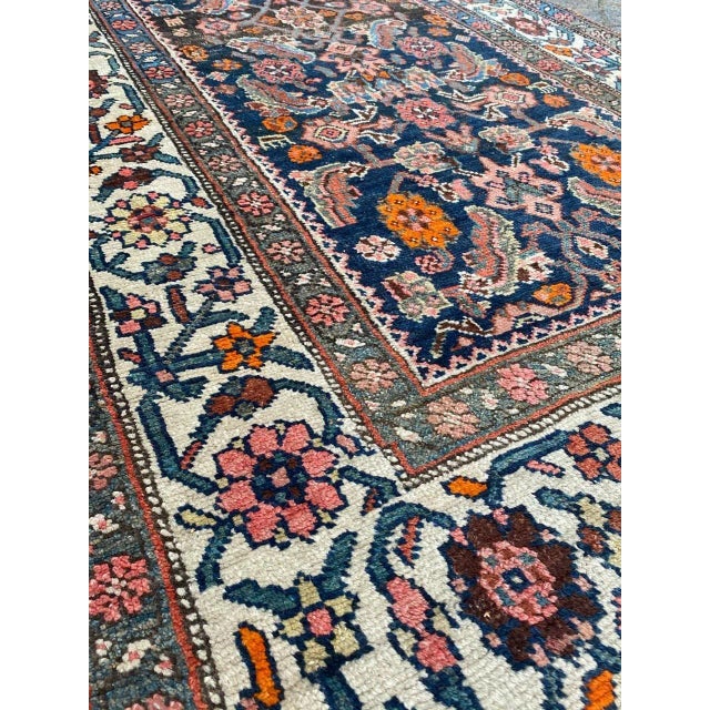 Antique Bijar Hand-Knotted Wool Runner For Sale - Image 17 of 18