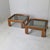 Cassina Italian Walnut and Smoked Glass Coffee Tables by Afra & Tobia Scarpa, 1970s, Set of 2 For Sale - Image 4 of 9