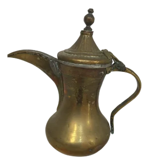 Middle Eastern Dallah Arabic Copper and Brass Coffee Pot