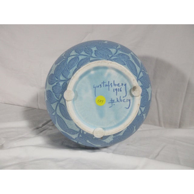 Blue Josef Ekberg Vase 1916 For Sale - Image 8 of 10