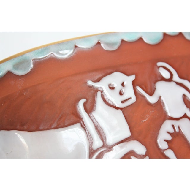 Ceramic Vintage Terracotta Porcelain Decorative Planter by Kathi Urbach for Goldscheider For Sale - Image 7 of 10