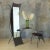 Metal Brutalist Metal Mirror with Side Chair For Sale - Image 7 of 12