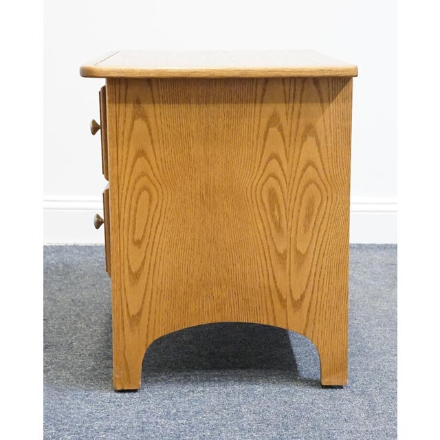 Ragazzi Furniture Solid Oak Early American Country 23" Two Drawer Nightstand - Made in Quebec For Sale - Image 10 of 13