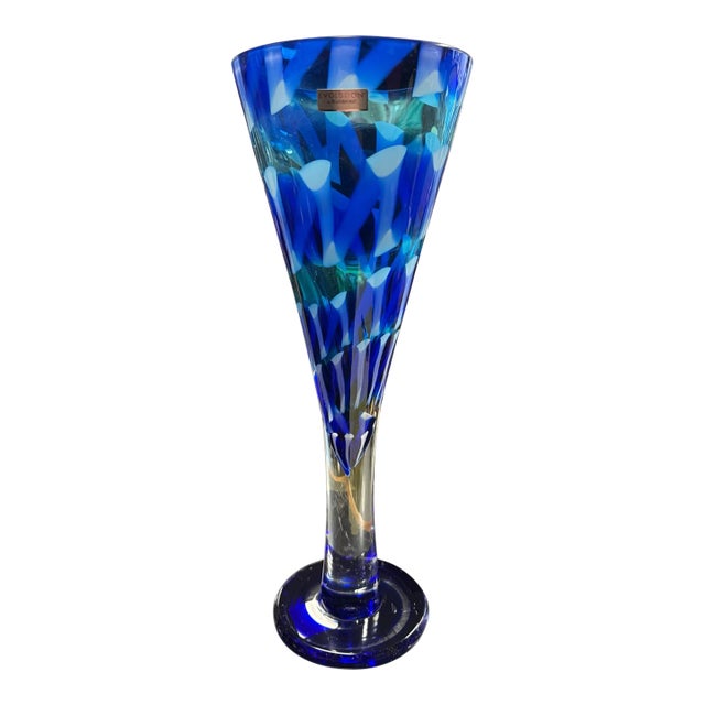 Late 20th Century Waterford Evolution Art Glass Vase For Sale