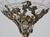 Metal Art Nouveau Four-Arm Silver Plate Epergne Candelabra With Engraved Glass Bowl For Sale - Image 7 of 11