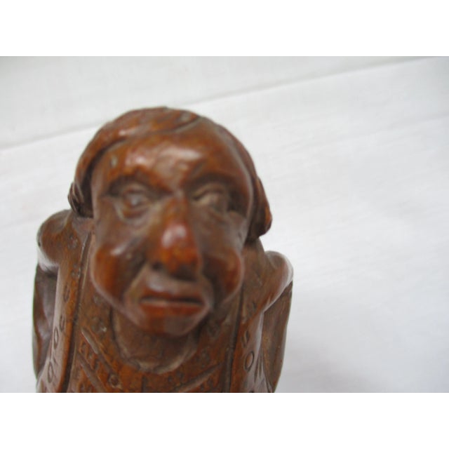 18th-19th Century Antique Wood Figure Man with Crossed Legs Screw Nutcracker For Sale - Image 9 of 13