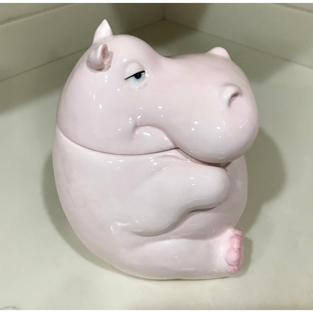 1980s Antique Fitz & Floyd Retired Hippopotamus Cookie Jar Chairish
