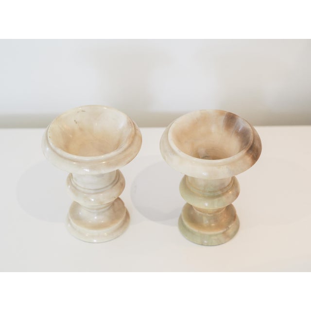 Beautiful and versatile solid Onyx Urn, can be used as a vase or candle holder Labeled by Maker