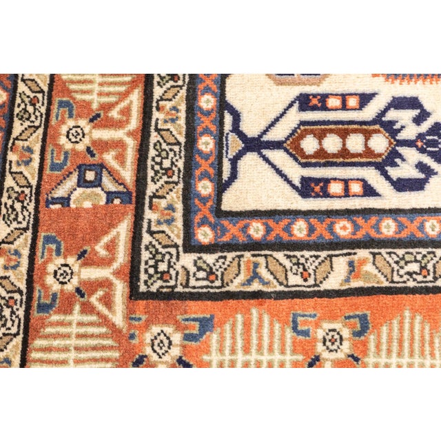 Vintage Hand-Knotted Persian Ardebil Rug 4'9" X 6'6" For Sale - Image 12 of 16