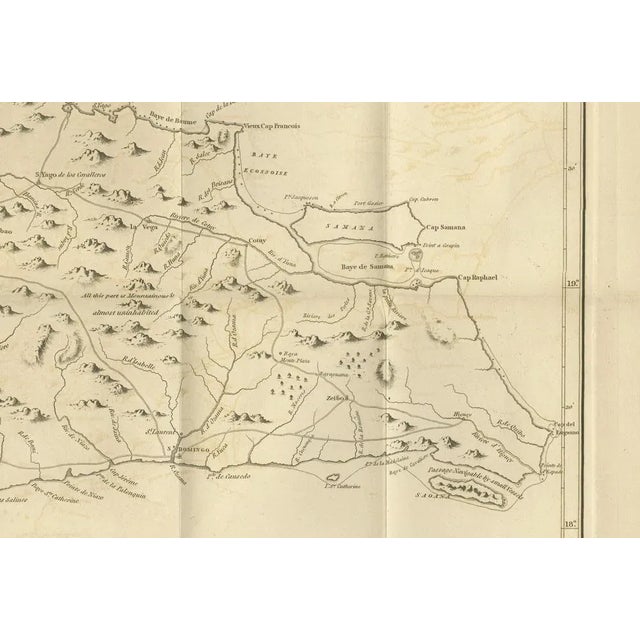 Paper Map of Saint Domingue, Haiti and Dominican Republic, 1793 For Sale - Image 7 of 10