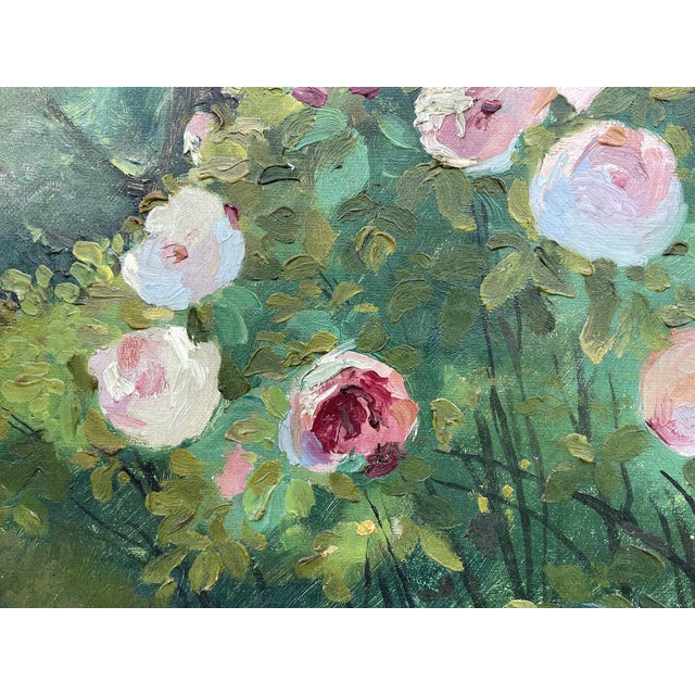 Alexandre Guelle, Flower Garden, 1911, Oil Painting on Canvas, Framed For Sale - Image 12 of 18