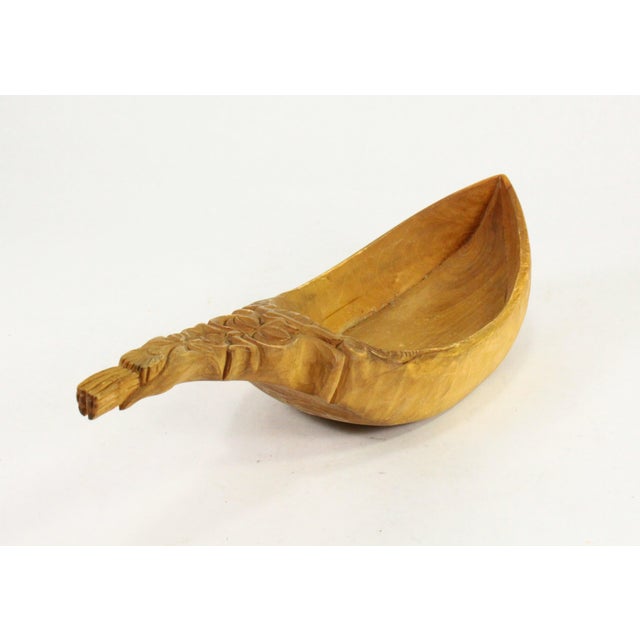 Early 1900's Carved Wood Scoop Ladle Spoon Norwegian Folk Art Kåsa For Sale In Houston - Image 6 of 12