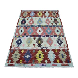 1970s Navajo Style Hand Knotted Oushak Kilim Rug For Sale