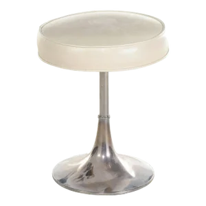 1960s Charles Hollis Jones Polished Nickel Bugle Base Stool