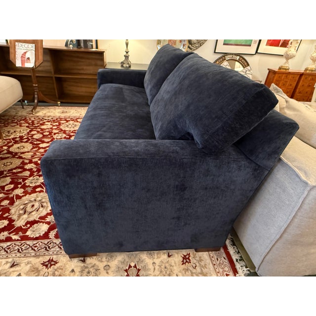2020s Crate & Barrel Axis Sofa, Midnight Chenille For Sale - Image 5 of 11