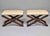 Early 20th Century French Stools or Benches With New Leather - Pair For Sale - Image 10 of 12