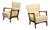 Søren Hansen, Lounge Chairs, Wool, Beech, Denmark, 1940s For Sale