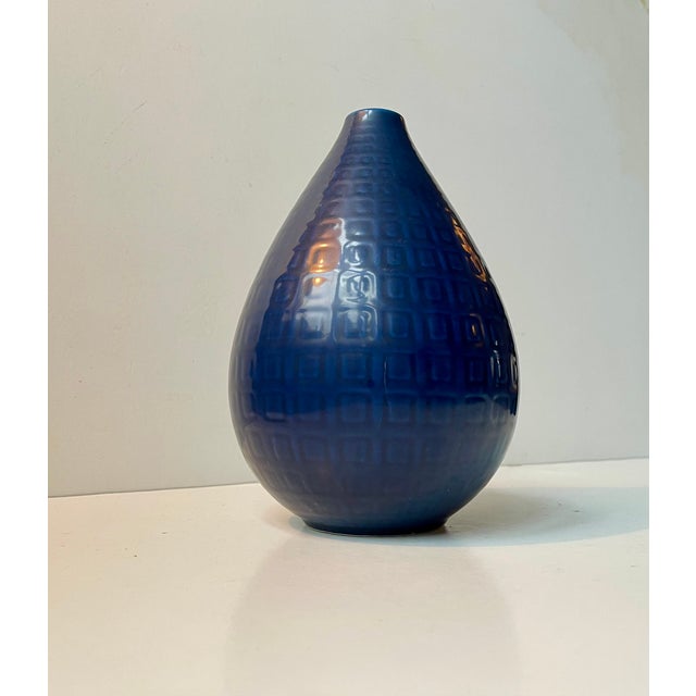 Large drop shaped Ceramic vase designed by Nils Thorsson and manufactured by Aluminia in Denmark during the 1950s. It is...