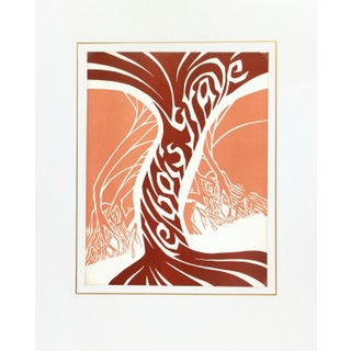 1984 Vintage 'Le Bois Gravé' Woodblock Print For Sale