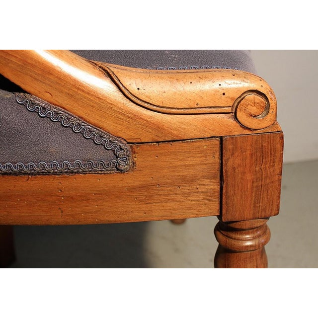 Louis Philippe Blond Walnut Office Chair, Late 19th Century For Sale - Image 10 of 16