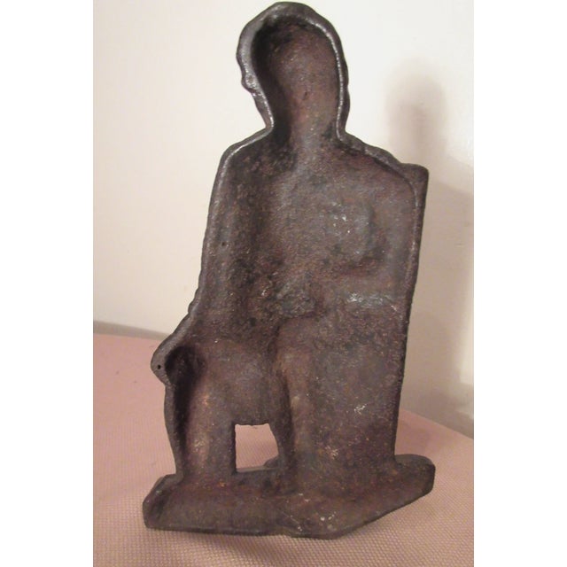 Antique Heavy 1800's Cast Iron Figural Drinking Man W/ Stein Ale House Doorstop For Sale - Image 9 of 10