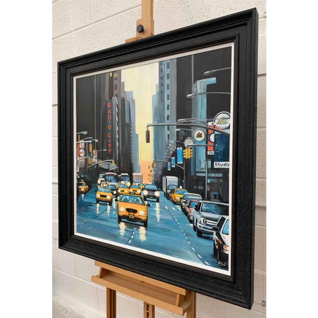 Radio City New York Nyc Sunset - Unique Original Art by Contemporary British Urban Landscape Artist, For Sale - Image 12 of 13