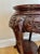 Antique oriental quality carved jardiniere stand having a quality carved circular top above a wonderful carved frieze with...
