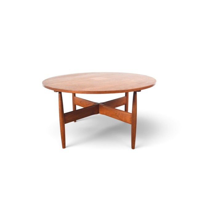 Mid-Century Modern Mid 20th Century Small Round Teak Coffee / Side Table For Sale - Image 3 of 7