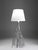 Mangrovia Floor Lamp in Polished Stainless Steel and Linen by Barberini & Gunnell For Sale - Image 6 of 12