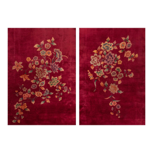 1920s Pair of Chinese Art Deco Carpets