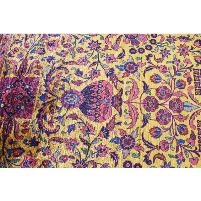 Antique Persian Manchester Wool Kashan Carpet, 10'0" × 14'0" For Sale - Image 4 of 8
