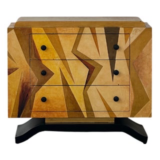 Chest of Drawers in Hand-Painted and Lacquered Wood, 1930s For Sale