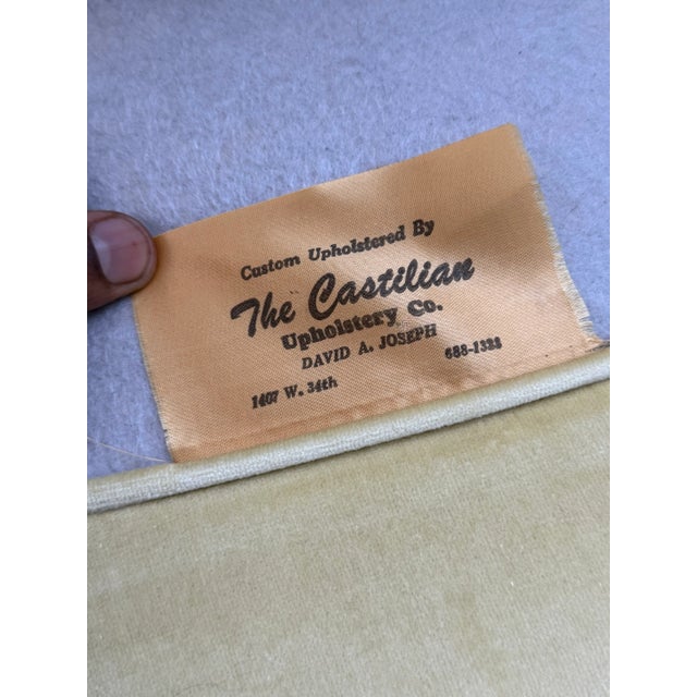 Vintage Louis XVI Upholstered Regency Wingback Chairs - A Pair For Sale - Image 10 of 12