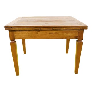 Extendable Shooting Table in Wood with Side Extensions For Sale