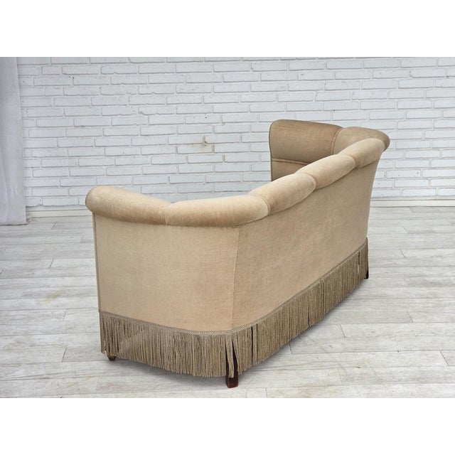 Danish 2-Seater Sofa in Velour with Teak Legs, 1950s For Sale - Image 15 of 18