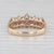 2010s 0.70ctw Tiered Ruby Diamond Pyramid Ring 14k Yellow Gold Size 6.25 Stackable For Sale - Image 5 of 8