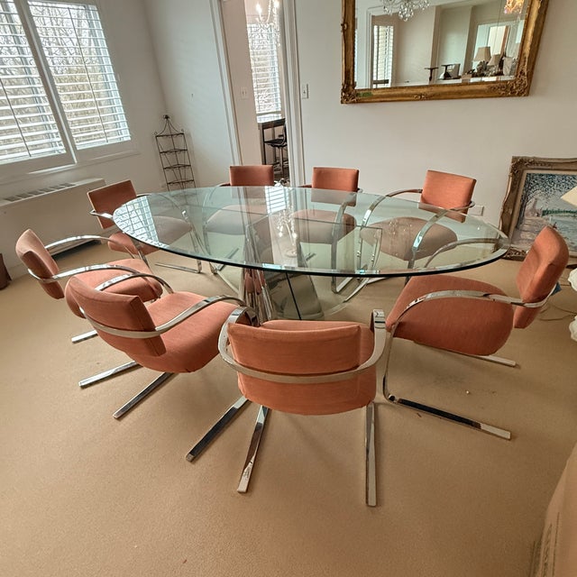 Mid Century Brueton Dining Room Set With 8 Chairs For Sale - Image 10 of 15