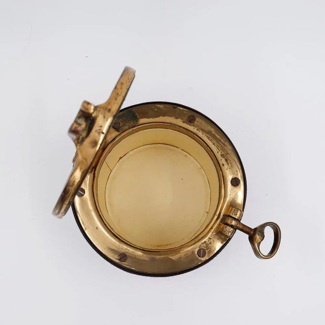 Vintage Leather and Brass Cigar Humidor from Dunhill, 1960s For Sale - Image 6 of 16