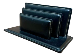 Document Holder in Stitched Saddle Leather from Le Tanneur, 1950