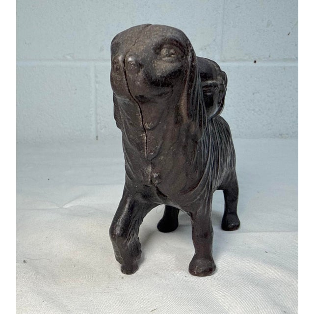 1910s Antique Early 1900's Cast Iron St Bernard Dog Pack Still Coin Bank a.c. Williams For Sale - Image 5 of 10