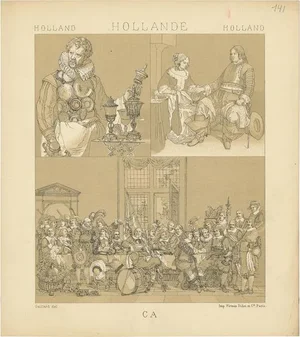 Racinet, Print of Holland Scenes, 1880, Paper